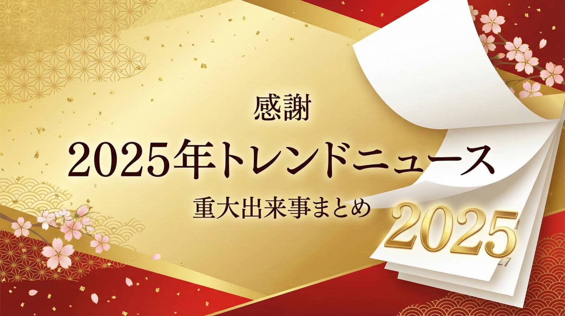 2025年トレンドニュース重大出来事まとめ