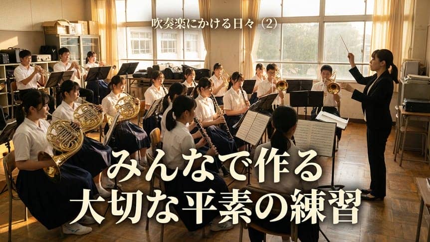 吹奏楽にかける日々(2)みんなで作る大切な平素の練習 - 吹奏楽部の練習風景