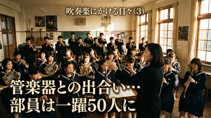 管楽器との出合い…部員は一躍50人に 吹奏楽部の練習風景